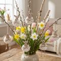 Hasen Deko Holzhasen zum Hängen Natur Weiß 5cm×12cm 6St | Floristik24.de