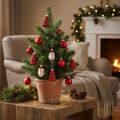 Mini Weihnachtsdeko Figuren und Kugeln Sortiert Glas 3cm 9 St | Floristik24.de