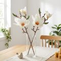 Magnolie Weiß Kunstblume Knospen Deko Zweig H40cm 2St | Floristik24.de