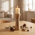 Kerzenständer Modern Kerzenhalter Holz Natur Ø6cm H16cm | Floristik24.de