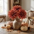 Künstliche Dahlien Rotbraun Blüte Ø15cm L28cm 3 St | Floristik24.de