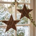 Deko Sterne zum Hängen aus Pinienrinde Piniensterne 20cm 3 St | Floristik24.de
