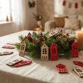 Deko Haus Streudeko Holz in Natur Rot 2×4,5cm 72 St | Floristik24.de