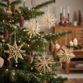 Weihnachten Strohsterne Weihnachtsbaumschmuck 8cm 12 St | Floristik24.de