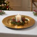 Plastikteller Ø33cm Gold mit Blattgold-Effekt | Floristik24.de