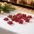 Streudeko Sterne Rot 2,5cm Glimmer 96 St | Floristik24.de