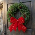 Rote Schleife Weihnachten Sterne Dekoschleife Outdoor 21cm 2St | Floristik24.de