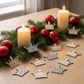 Streudeko Krone Weihnachten Holz Glitter B4cm 72 St | Floristik24.de