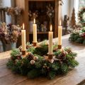 Kerzenhalter Stabkerzen Advent Stern Braun Ø9,5cm 4St | Floristik24.de
