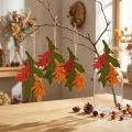 Herbst Deko Anhänger Holz Laubblätter Eichenblatt 17cm 6St | Floristik24.de