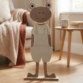 Filz Deko Frosch mit Latzhose Beige Dekofigur Filz H51,5cm | Floristik24.de