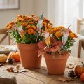 Zwerg Deko mit Blume Blumenstecker Holz 4×10,5cm 12St | Floristik24.de