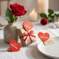 Holzklammer Herz mit Spruch Deko Klammer Rot 7×6 cm 48 St | Floristik24.de
