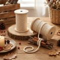 Baumwollkordel Deko Kordel Creme Ø5mm Holzspule mit je 7m 2St | Floristik24.de