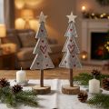 Tannenbaum aus Filz Deko mit Herzen Grau Rot 28cm 4 St | Floristik24.de