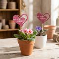 Blumenstecker Selbstgemacht, Dekostecker Herz 7cm 12St | Floristik24.de