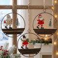 Weihnachtsanhänger Weihnachtsmann Schneemann Ø12cm 3St | Floristik24.de