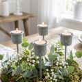 Kerzenhalter zum Stecken Shabby Chic Grau Ø3cm H8,5cm 8 St | Floristik24.de