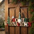 Holz Schriftzug Frohe Weihnachten Türdeko Weihnachten | Floristik24.de