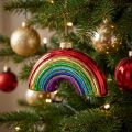 Regenbogen-Ornament aus Glas – Festliche Weihnachtsbaumdekoration mit glänzenden Farben | Floristik24.de