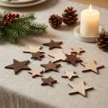 Deko Sterne Weihnachten Natur Braun Ø3,5–5,5cm 48 St | Floristik24.de