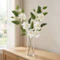Künstlicher Clematis Zweig mit Blüten für elegante und pflegeleichte Dekoration 81cm 2St | Floristik24.de