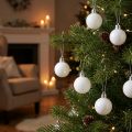 Christbaumschmuck Weihnachtskugel Weiß 3cm 14 St | Floristik24.de