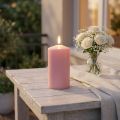 PURE Stumpenkerze 130/70 Rosa Deko Kerze nachhaltig Naturwachs | Floristik24.de