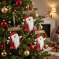 Weihnachtsmann im Dekoring, Anhänger Frohe Weihnachten, Adventsdeko H21,5cm Ø16cm 3St | Floristik24.de