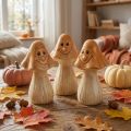 Deko Pilze Keramik Braun Herbstdeko Figuren Ø6cm H10,5cm 3 St | Floristik24.de