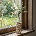 Dekoflasche Glas Glasflaschen Deko geflochten Ø9,5cm H31cm | Floristik24.de