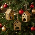 Weihnachtsanhänger Metall Haus Vintage Gold H9,5cm 3St | Floristik24.de