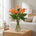 Calla Lilie Apricot Kalla Kunstblumen Orange Exoten 44cm | Floristik24.de