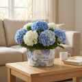 Übertopf Hortensien Blumenschale rund Kunststoff Ø21cm H11cm | Floristik24.de