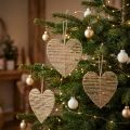 Deko Herz Jute Natur für Weihnachtsdekoration zum Hängen 20cm 4 St | Floristik24.de