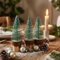 Weihnachtsdeko Tannenbaum beschneit 10cm 8St | Floristik24.de