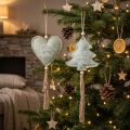 Filzanhänger Christbaumschmuck Herzen Tannen Weihnachtsdeko Landhausstil | Floristik24.de