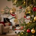 Weihnachtsanhänger Schneemann Deko Ring Metall Ø14cm 3St | Floristik24.de