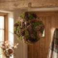 Echte Zapfen Deko Kugel mit Moos Naturdeko Ø25cm H25cm | Floristik24.de