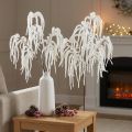Dekozweig Trauerweide Winterdeko Weiß Glitter 82cm 2St | Floristik24.de