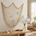 Maritimes Fischernetz, Deko-Netz mit Muscheln 100×120cm | Floristik24.de