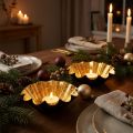 Teelichthalter Weihnachten Deko Backform Schwarz Gold Ø12cm 2St | Floristik24.de