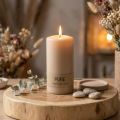 PURE Stumpenkerze Beige Wenzel Kerzen 130/70mm | Floristik24.de