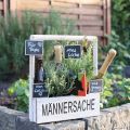 Holzkiste mit Griff „Männersache“ Pflanzkasten 30×9×10cm | Floristik24.de