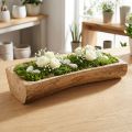 Holz Deko mit Mulde Dekoschale Holz 40×13–16cm×6,5cm | Floristik24.de
