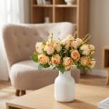 Kunstblume Rosenstrauß realistische Deko für Wohnbereiche 31cm 3St | Floristik24.de