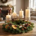 Florale Kerzenhalter zum Stecken Silbern Ø8,8cm H13,7cm 4 St Antik-Optik | Floristik24.de