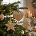 Weihnachtsdeko Stern / Herz / Baum, Holzanhänger, Adventsdeko H10/12,5cm 3St | Floristik24.de