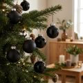 Mini Weihnachtskugeln Glas Schwarz Glanz/Matt Ø2,5cm 22 St | Floristik24.de