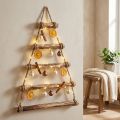 Wanddeko Weihnachtsbaum Holz Boho Deko geflammt 50×65cm | Floristik24.de